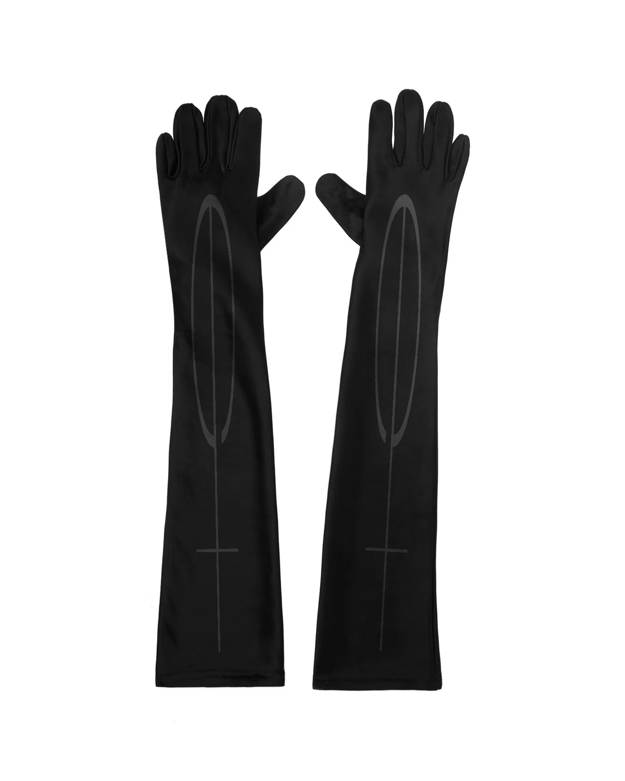 Raw Satin Long Gloves