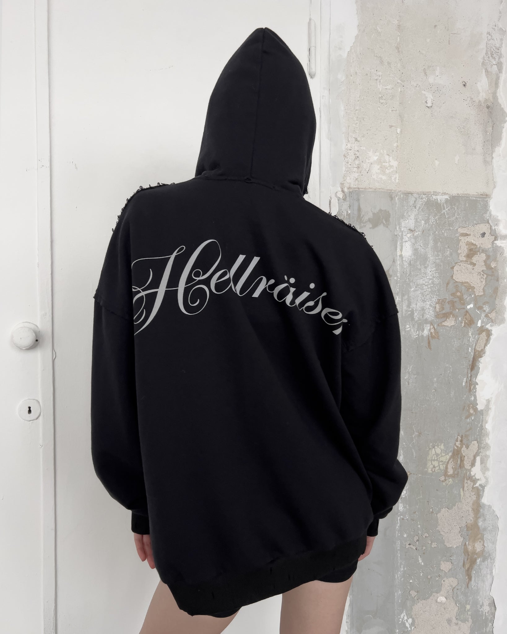 Hellräiser Distressed Zip Hoodie - Era Worldwide Club®